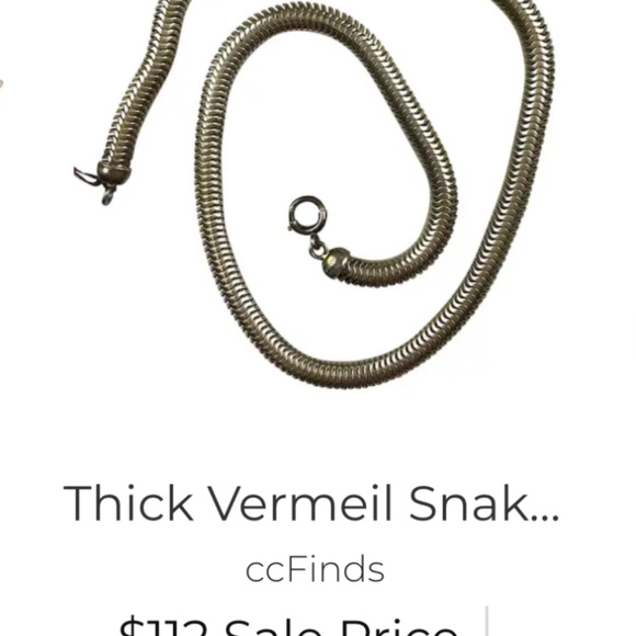 Vintage Silver Statement SNAKE Chain - Picture 2 of 7